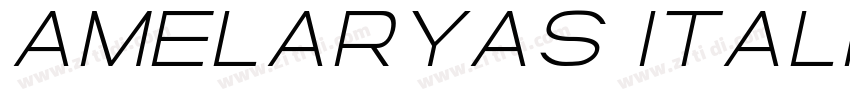 amelaryas italic字体转换